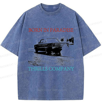 Baddiecat Thrills Metal Dust Washed T-shirt