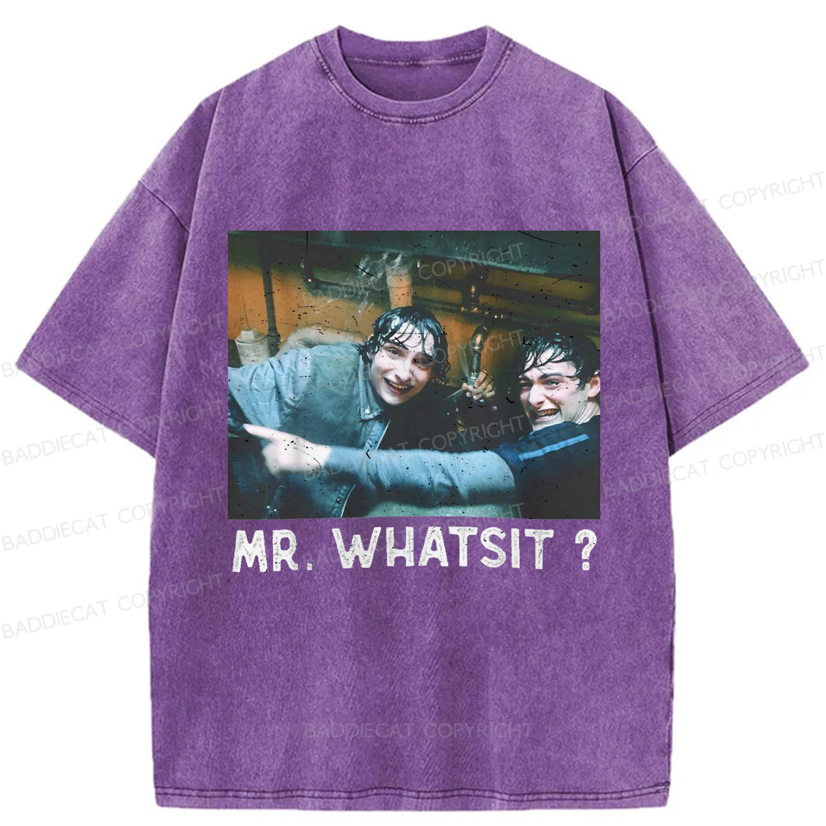 Baddiecat Funny Quote Tee Washed T-shirt
