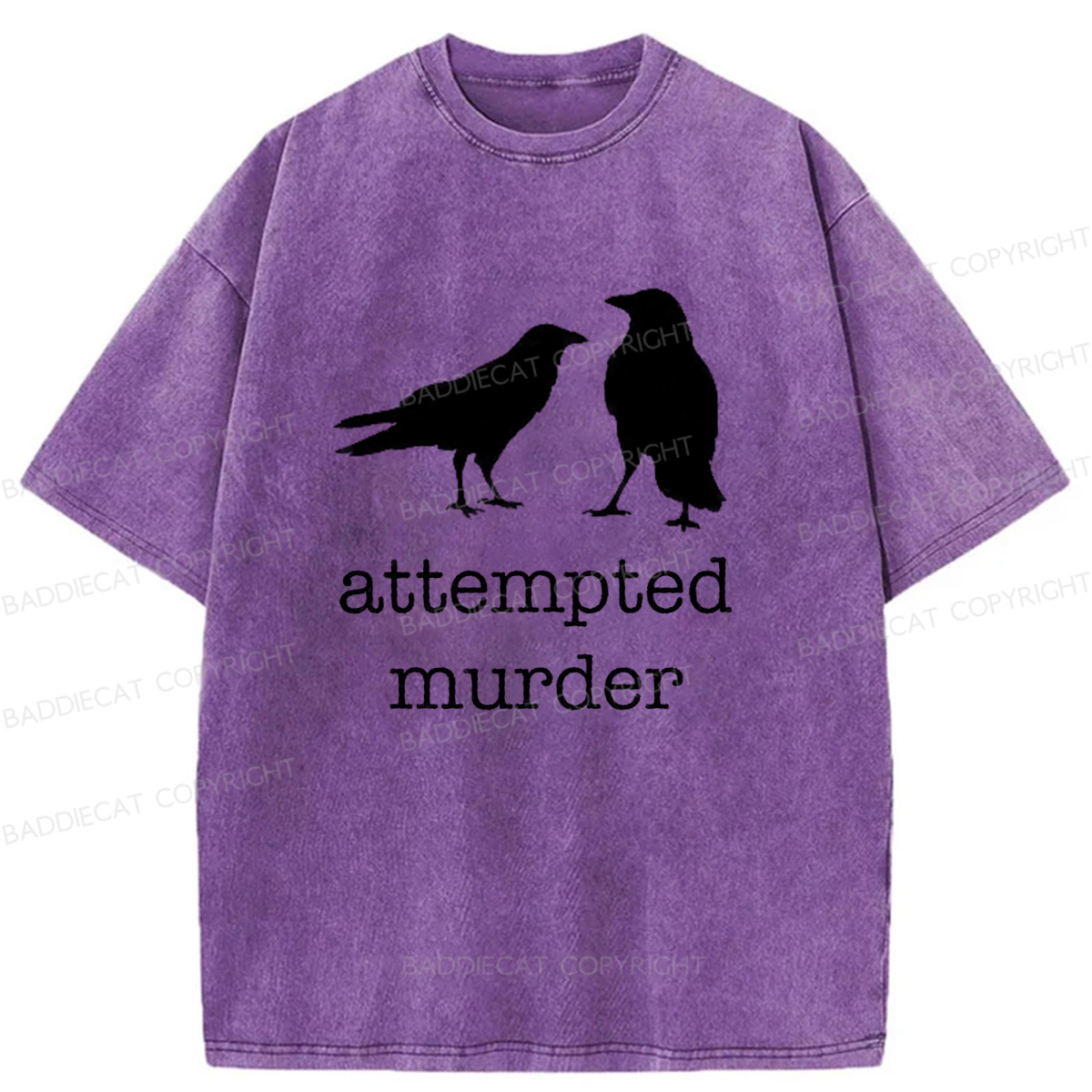 Baddiecat Attempted Murder Washed T-shirt