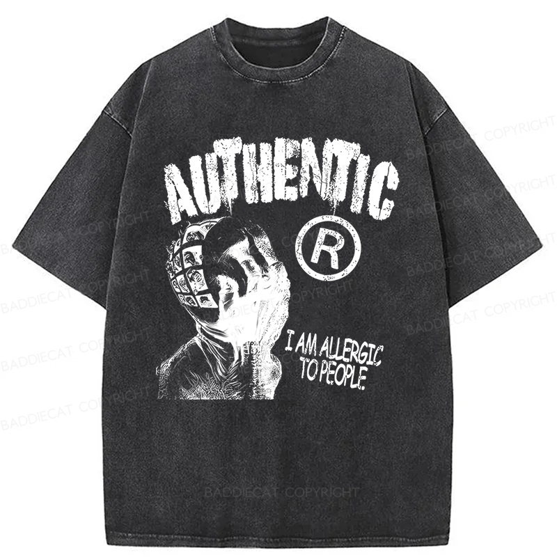 Baddiecat Y2k Retro Graphic Authentic Washed T-Shirt