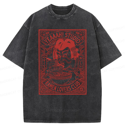 Baddiecat Ramen Washed T-shirt