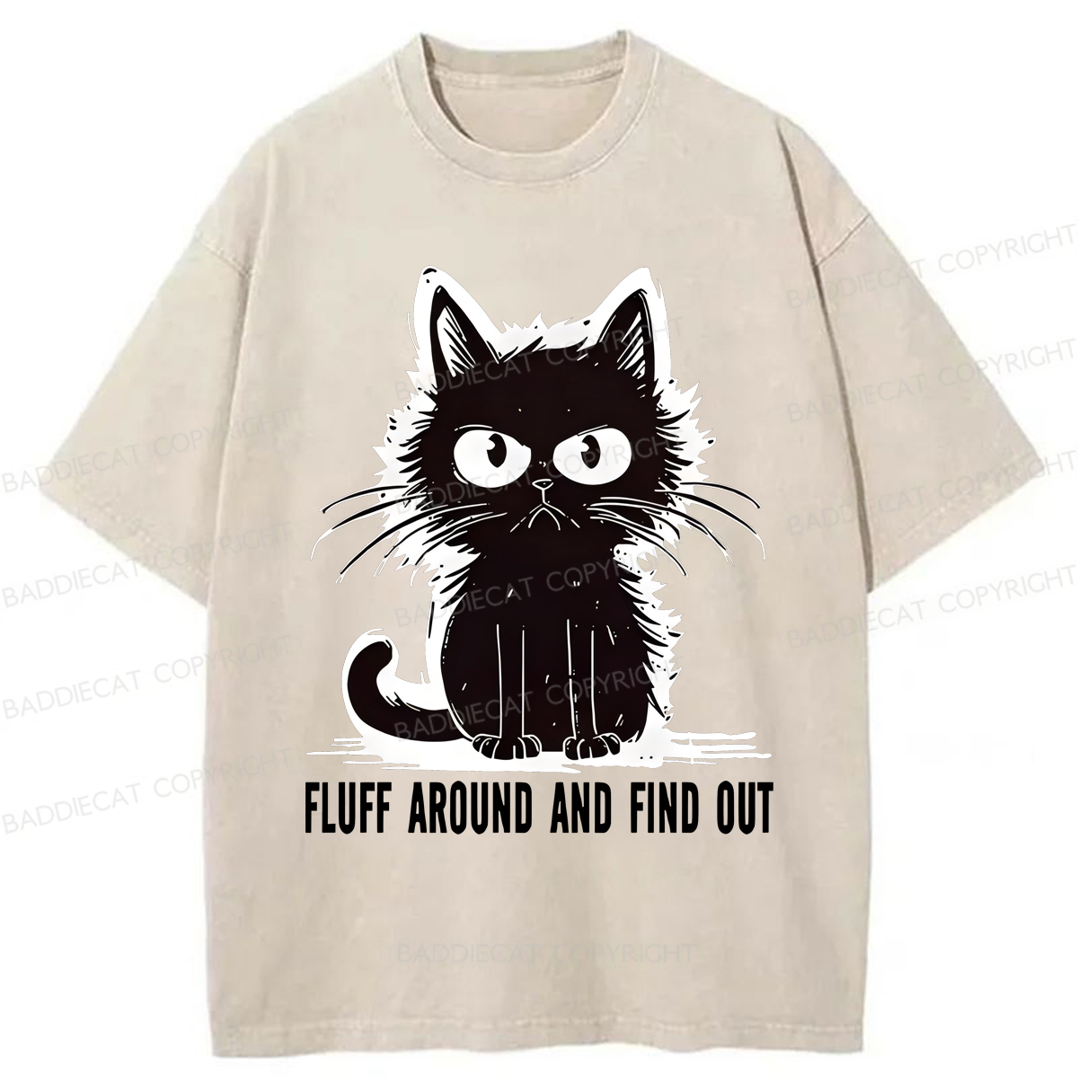 Baddiecat Fluff Around And Find Out Washed T-shirt