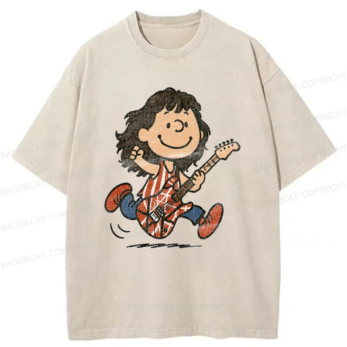 Baddiecat Charlie Van Halen Washed T-shirt