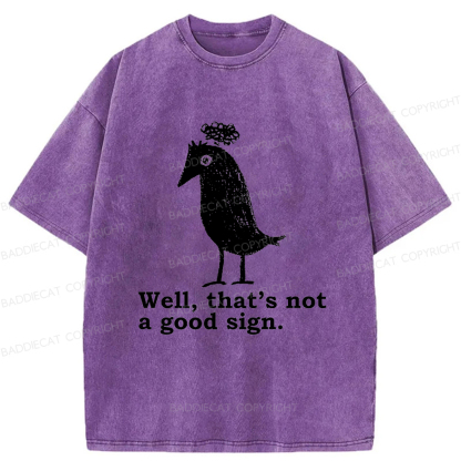 Baddiecat Ominous Raven Washed T-shirt