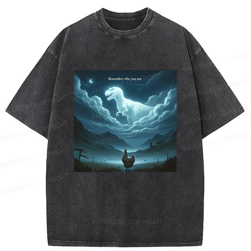 Baddiecat Remember Who You Are Washed T-shirt