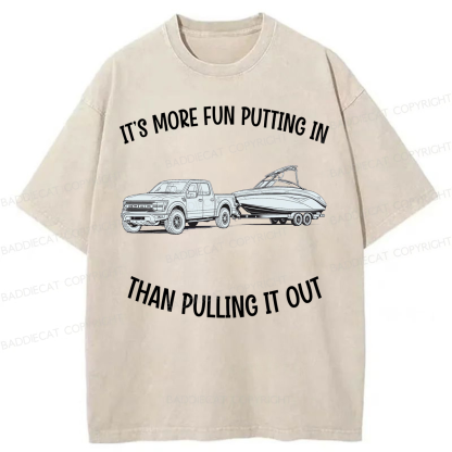 Baddiecat Sorry For What I Said While Backing the Boat Washed T-shirt