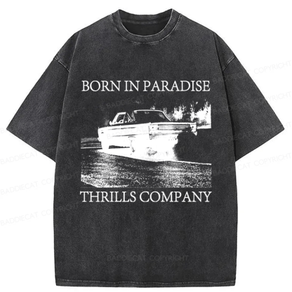 Baddiecat Thrills Metal Dust Washed T-shirt