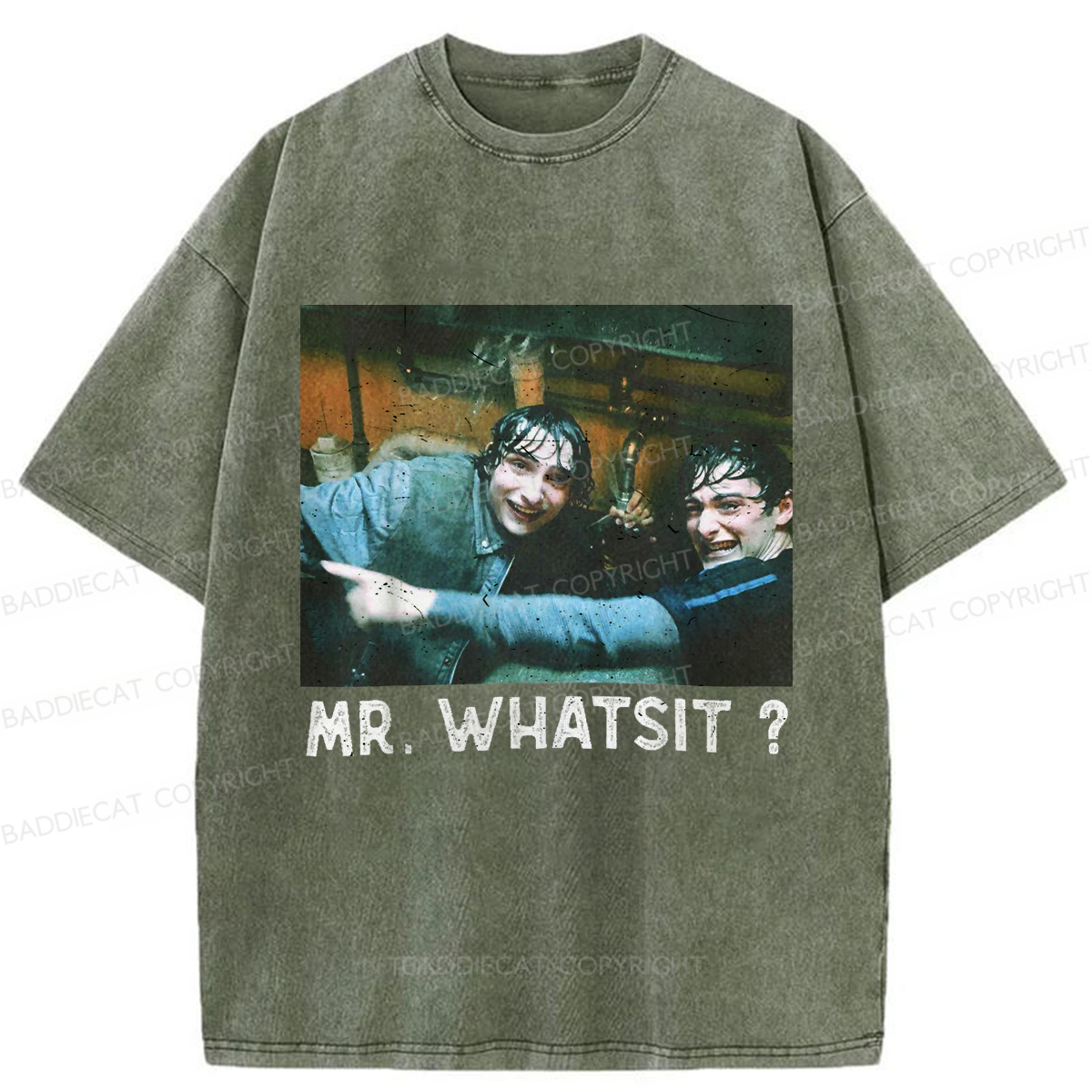 Baddiecat Funny Quote Tee Washed T-shirt