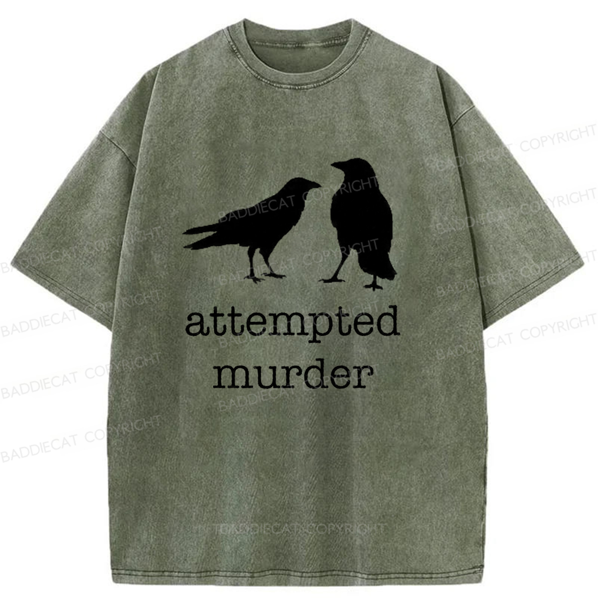 Baddiecat Attempted Murder Washed T-shirt