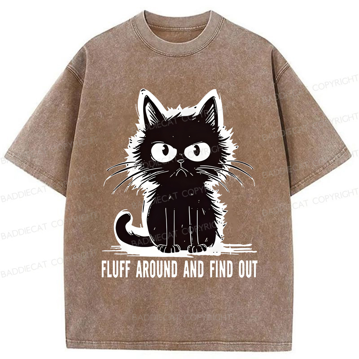 Baddiecat Fluff Around And Find Out Washed T-shirt