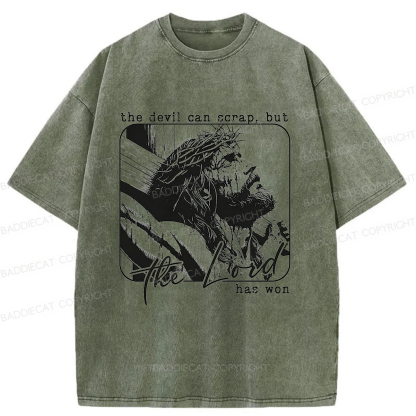 Baddiecat Christ's Victory Washed T-shirt