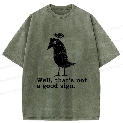 Baddiecat Ominous Raven Washed T-shirt