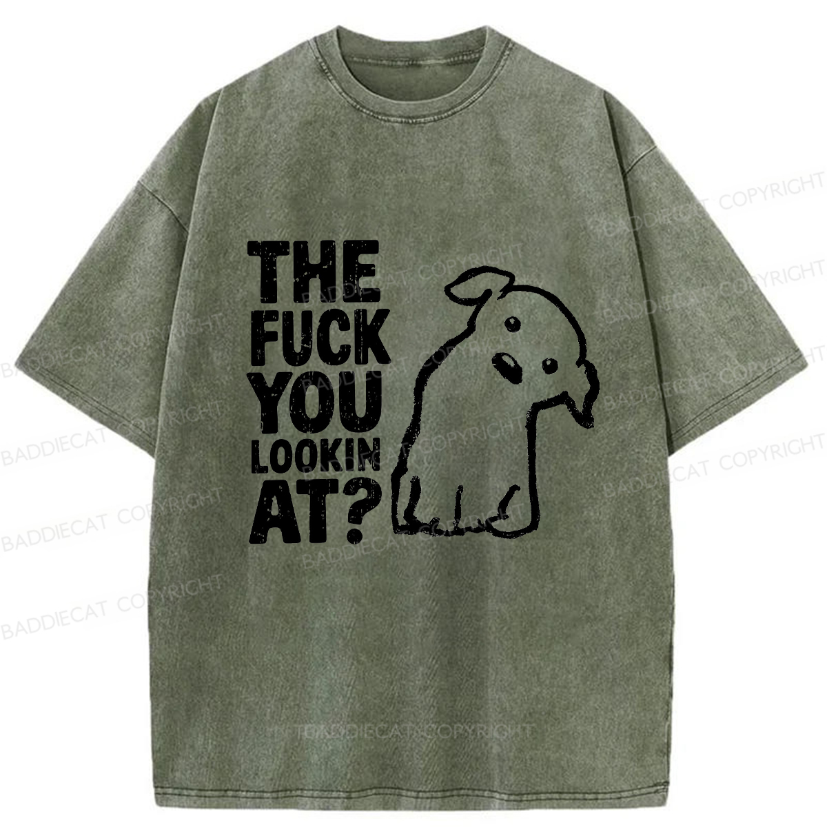 Baddiecat Innocent Puppy Washed T-shirt