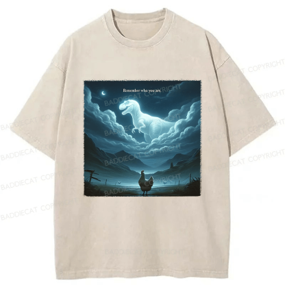 Baddiecat Remember Who You Are Washed T-shirt