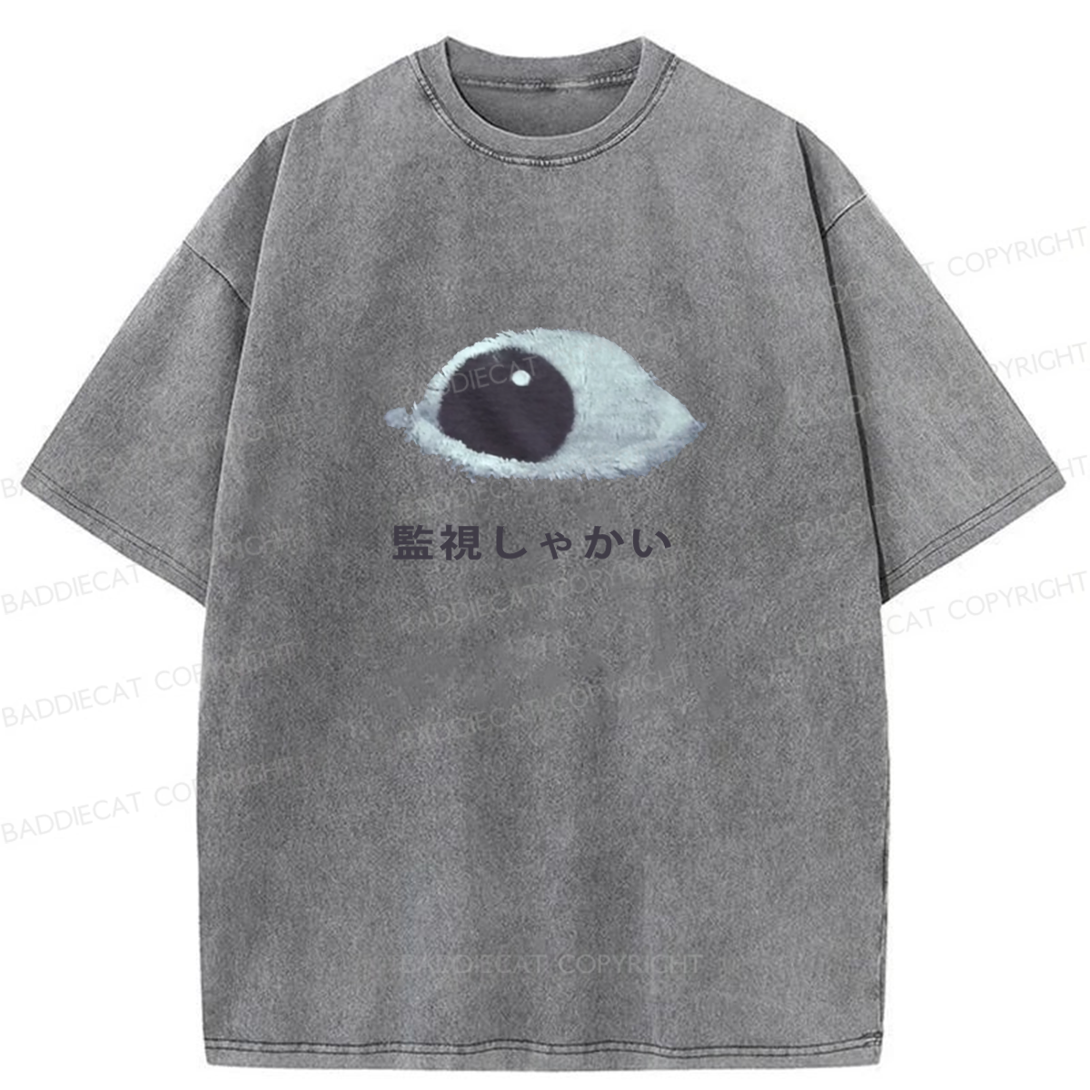 Baddiecat Keep Watching Washed T-shirt