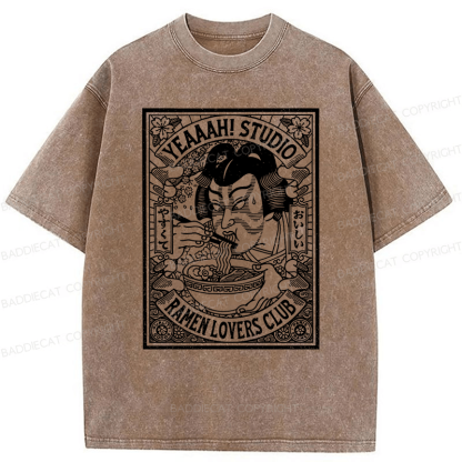 Baddiecat Ramen Washed T-shirt
