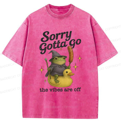 Baddiecat Escape Magic Frog Washed T-shirt