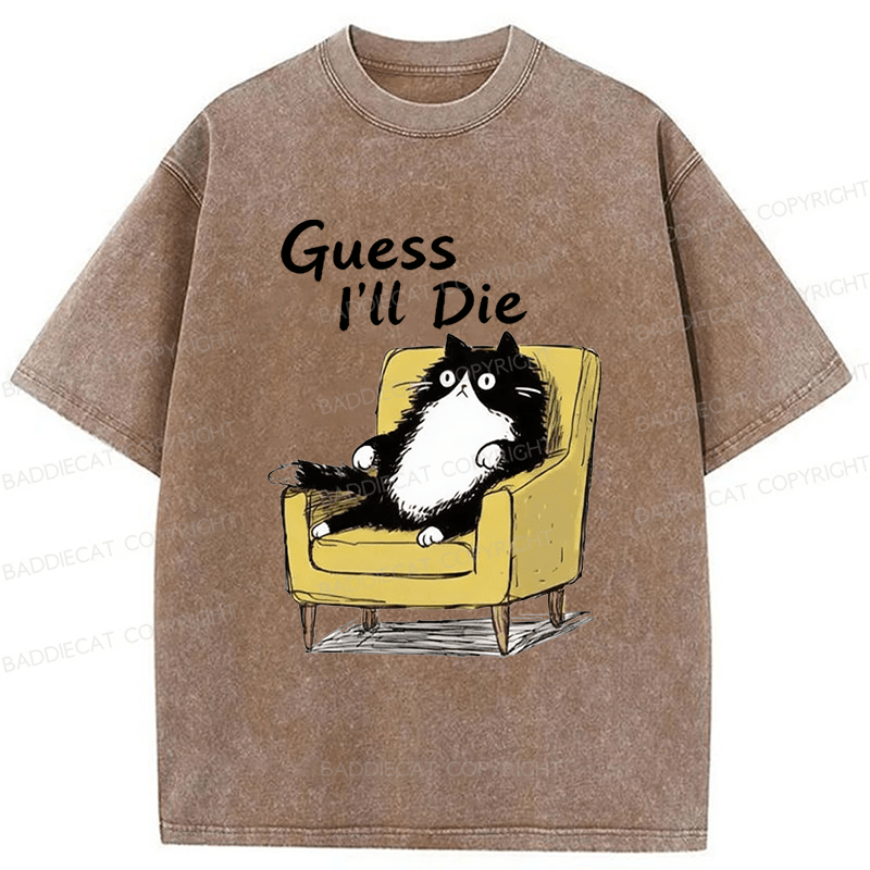 Baddiecat Guess I'll Die Washed T-shirt