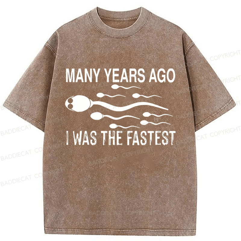 Baddiecat Many Years Ago I Was The Fastest Washed T-shirt