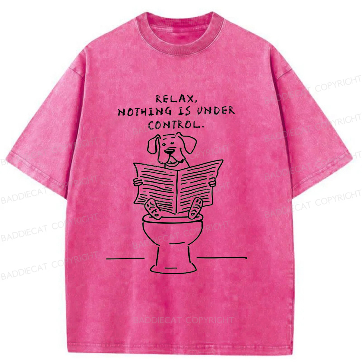 Baddiecat Easy-to-control Dog Washed T-shirt