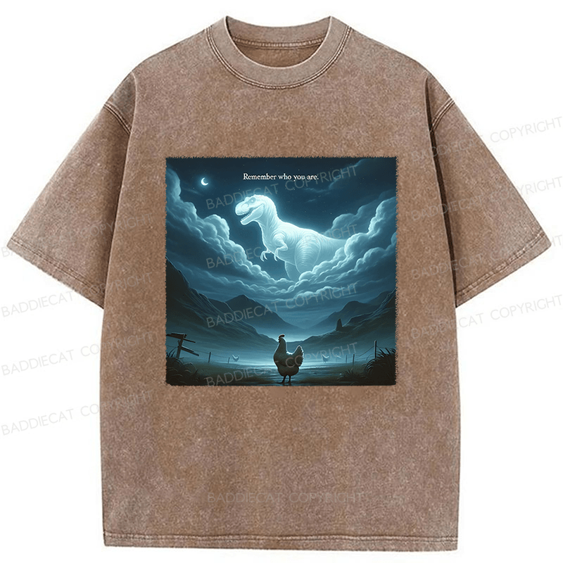 Baddiecat Remember Who You Are Washed T-shirt