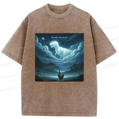 Baddiecat Remember Who You Are Washed T-shirt