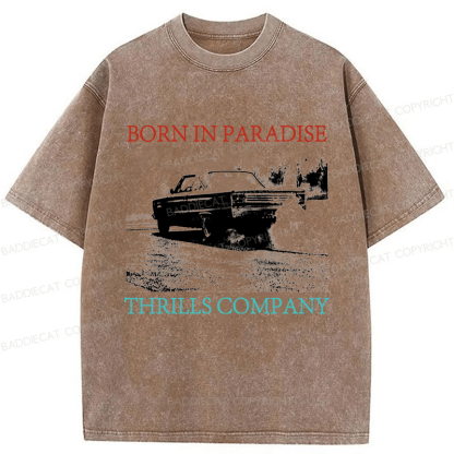 Baddiecat Thrills Metal Dust Washed T-shirt