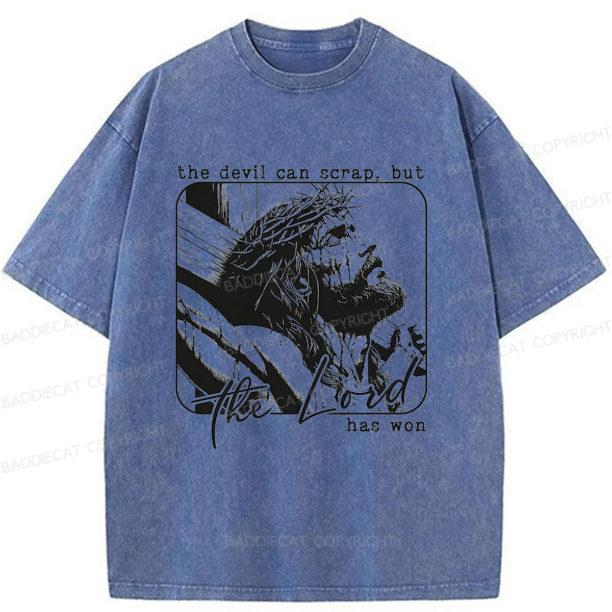Baddiecat Christ's Victory Washed T-shirt