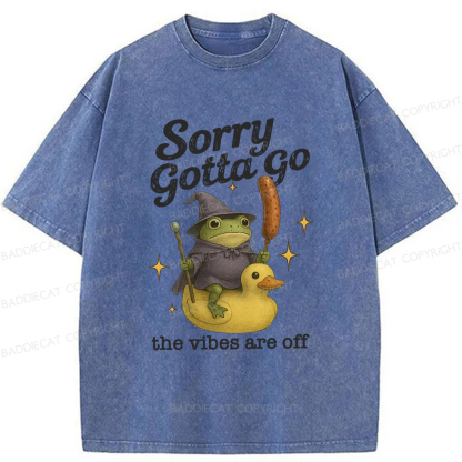 Baddiecat Escape Magic Frog Washed T-shirt