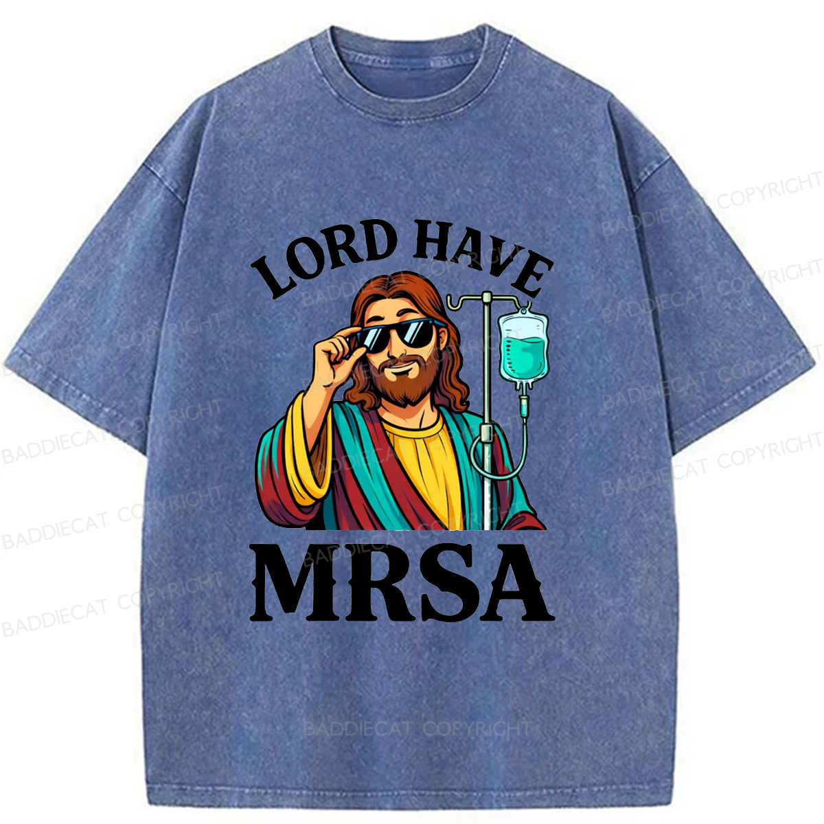 Baddiecat Pray To Jesus Washed T-shirt