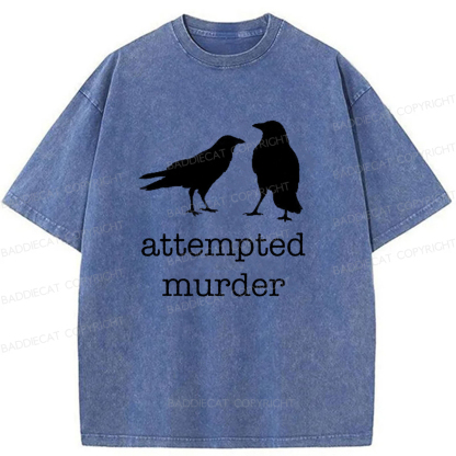 Baddiecat Attempted Murder Washed T-shirt