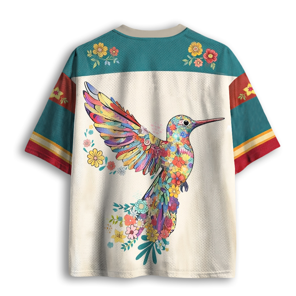 Baddiecat Floral Hummingbird Mesh Jersey