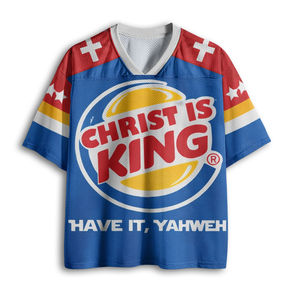 Baddiecat Christ Is King Funny Christian Mesh Jersey