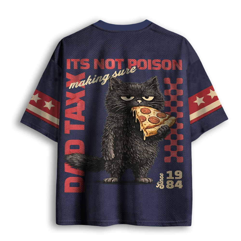Baddiecat Funny Dad Tax Cat Mesh Jersey