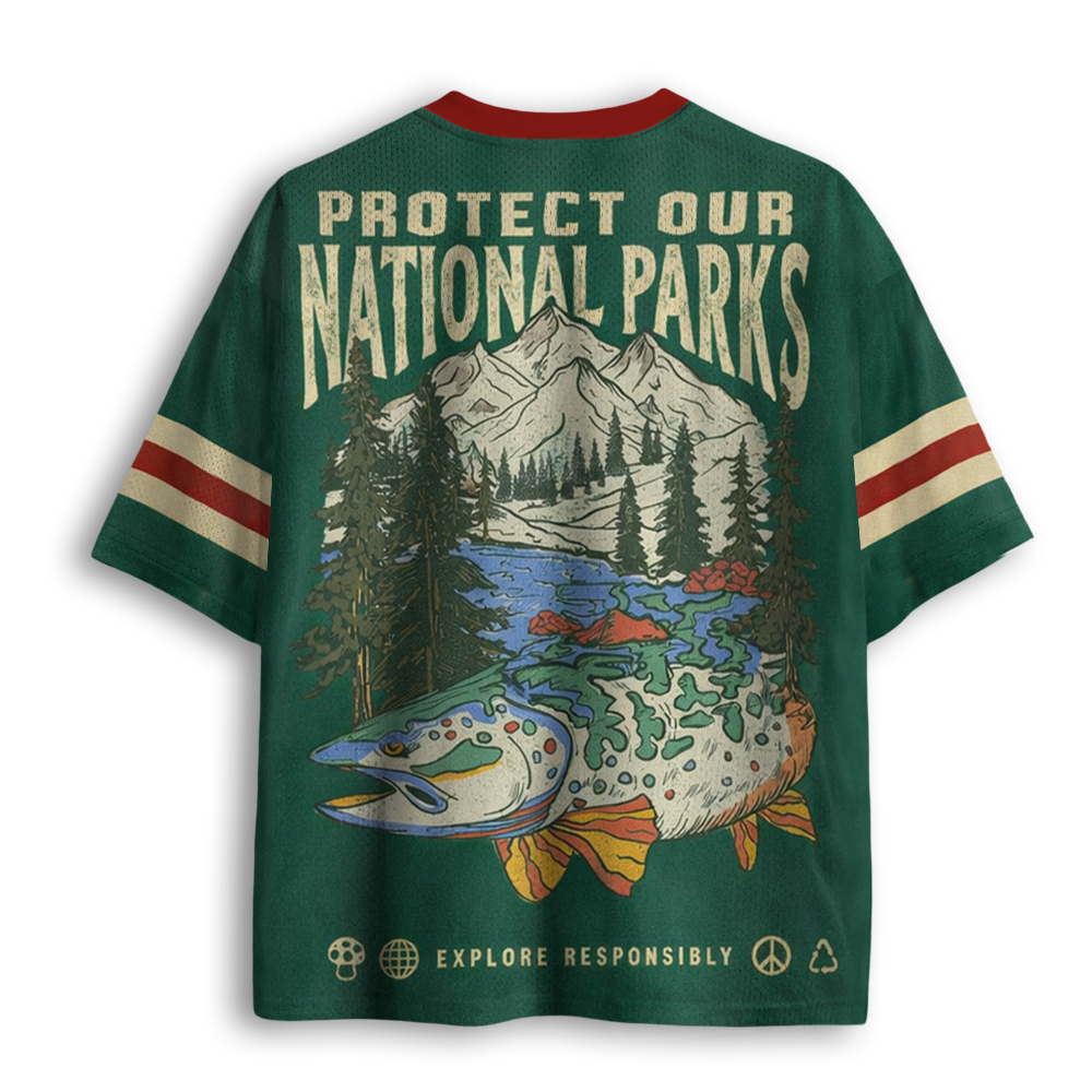 Baddiecat Protect National Parks Mesh Jersey