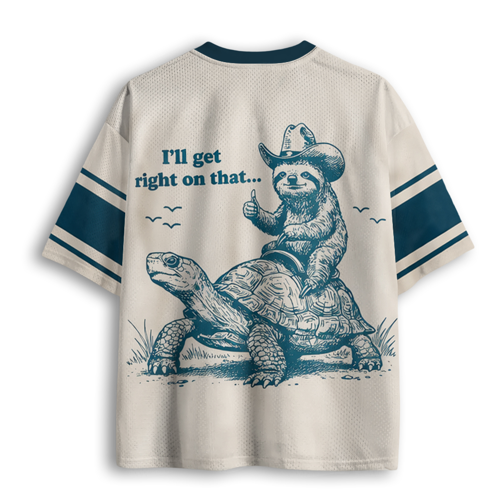 Baddiecat Sloth Riding Turtle Mesh Jersey