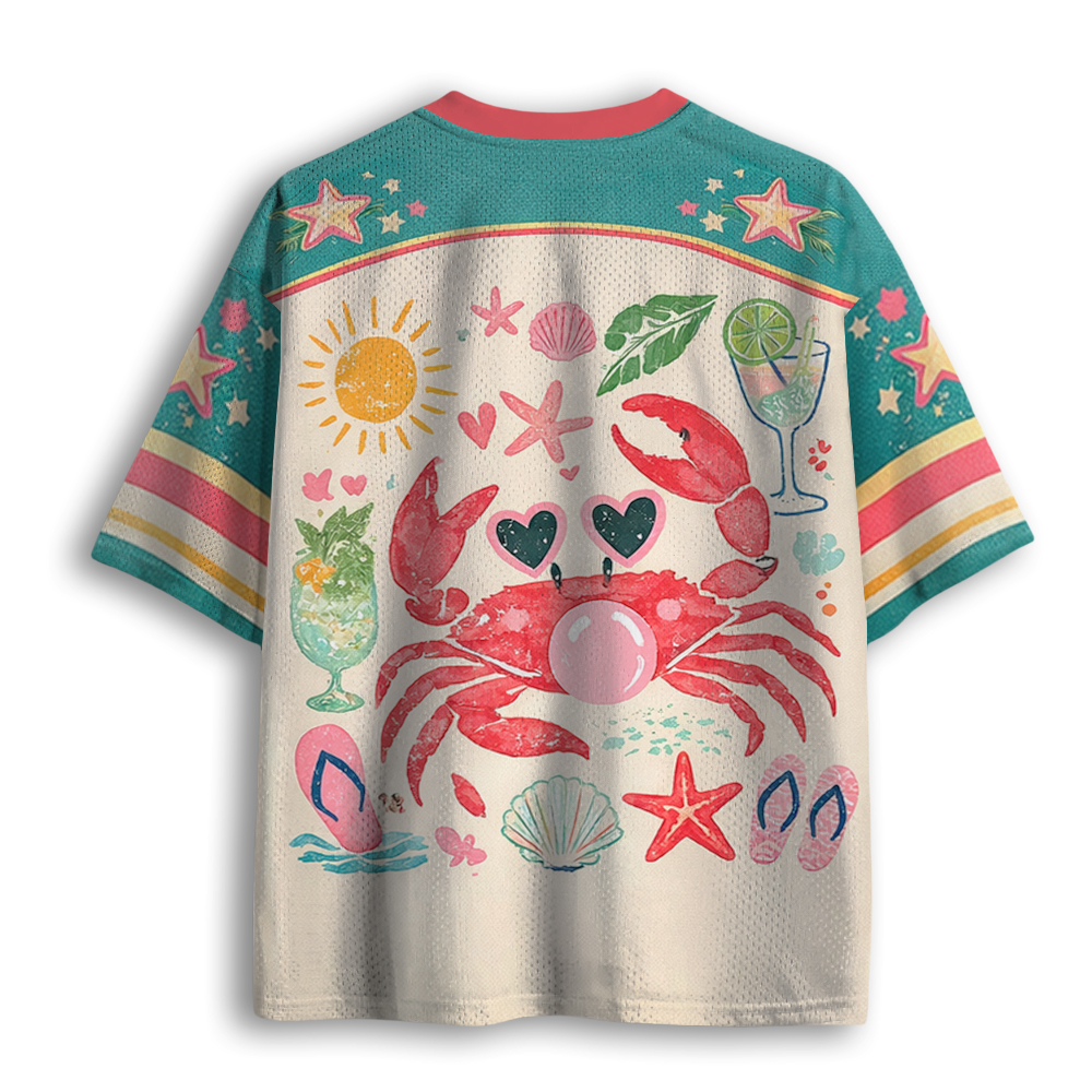 Baddiecat Crab Blowing Bubble Mesh Jersey