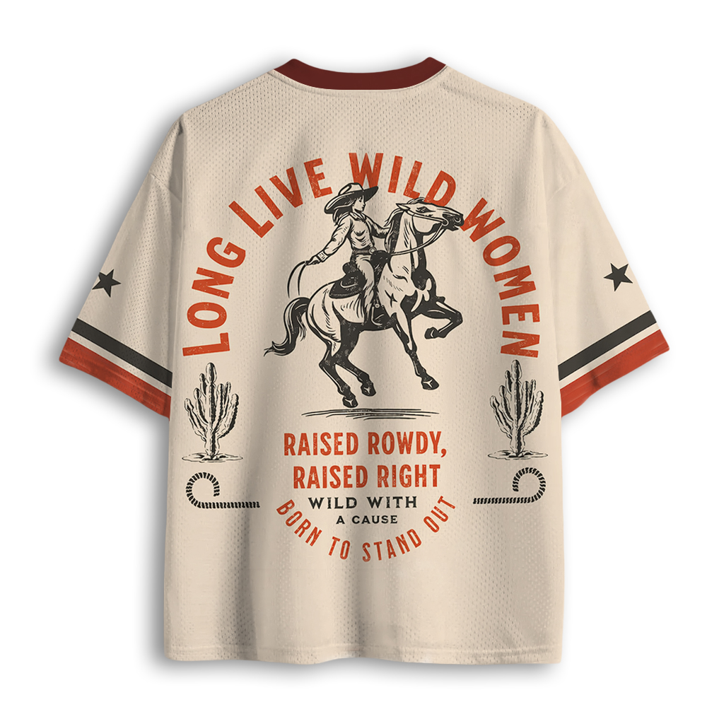 Baddiecat Long Live Wild Women Mesh Jersey