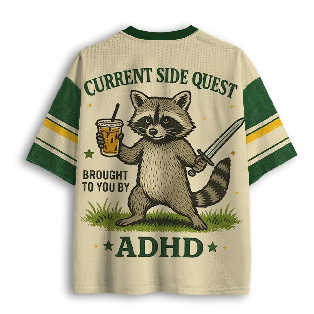 Baddiecat ADHD Raccoon Mesh Jersey