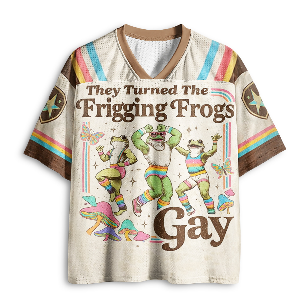 Baddiecat They Turned The Frigging Frogs Gay Mesh Jersey