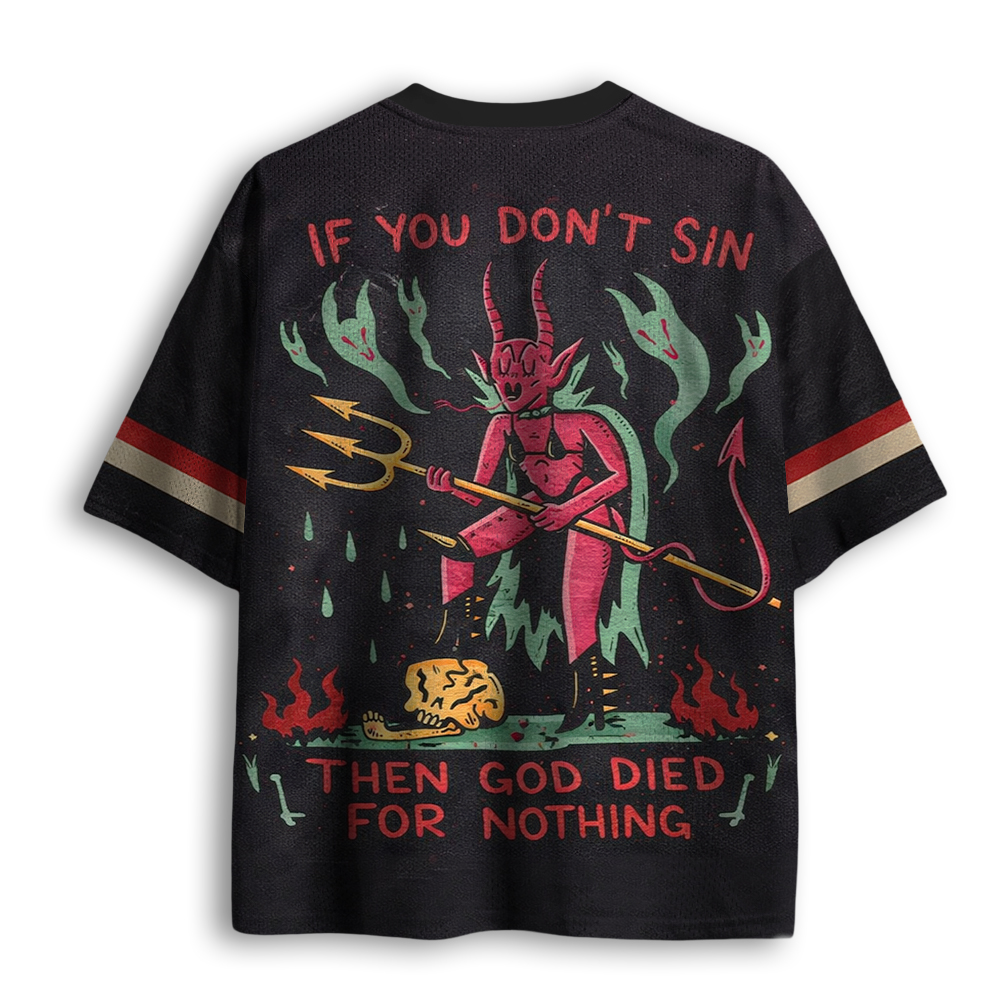 Baddiecat If You Don't Sin Mesh Jersey