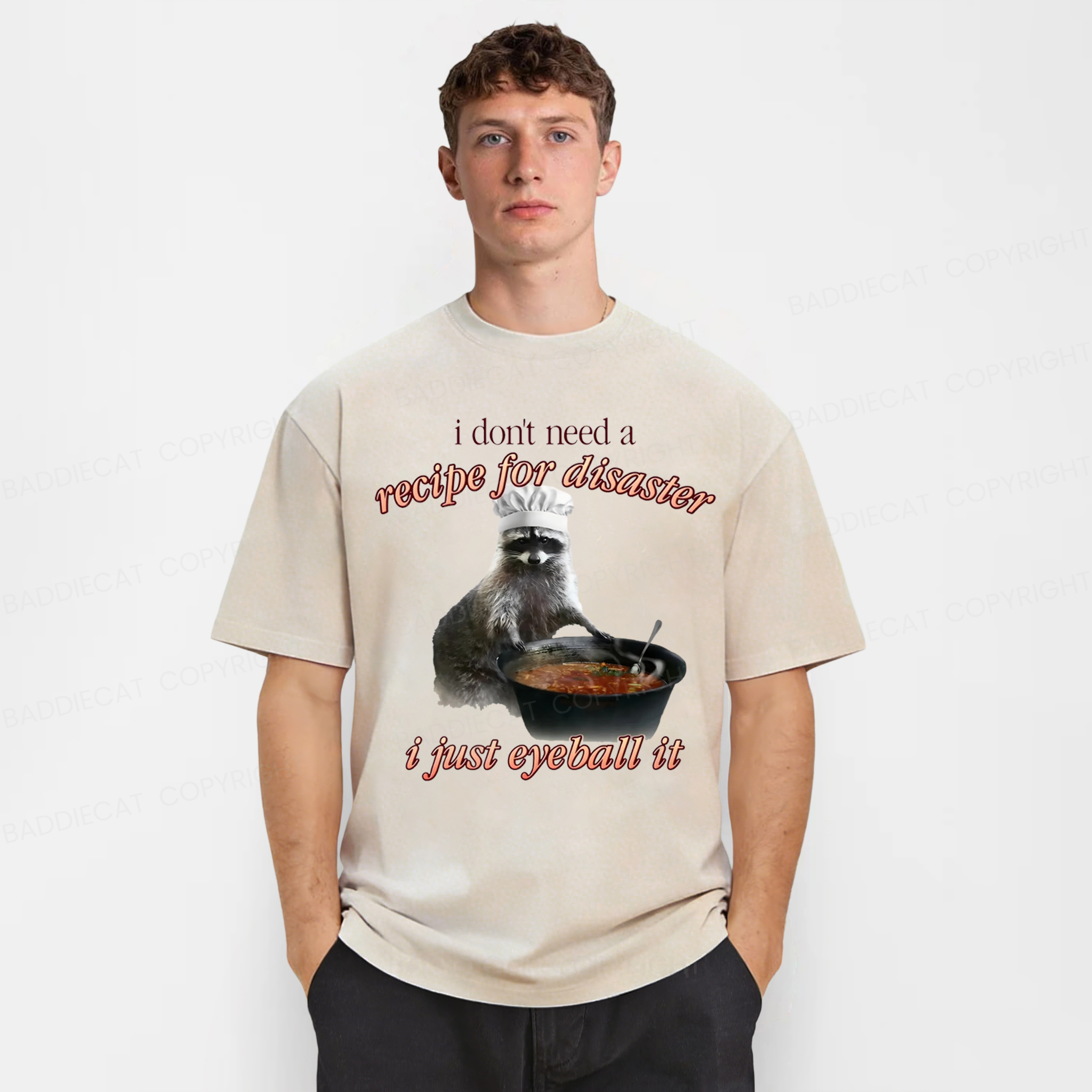 Baddiecat I Don't Need A Recipe For Disaster Washed T-shirt