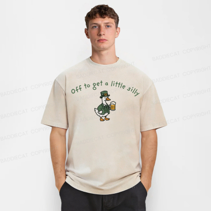 Baddiecat St Patricks Day Goose Washed T-shirt