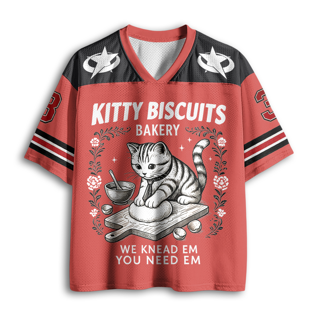 Baddiecat Kitty Biscuits Bakery Mesh Jersey
