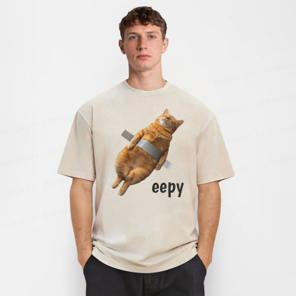 Baddiecat Duct Tape Eepy Cat Washed T-shirt