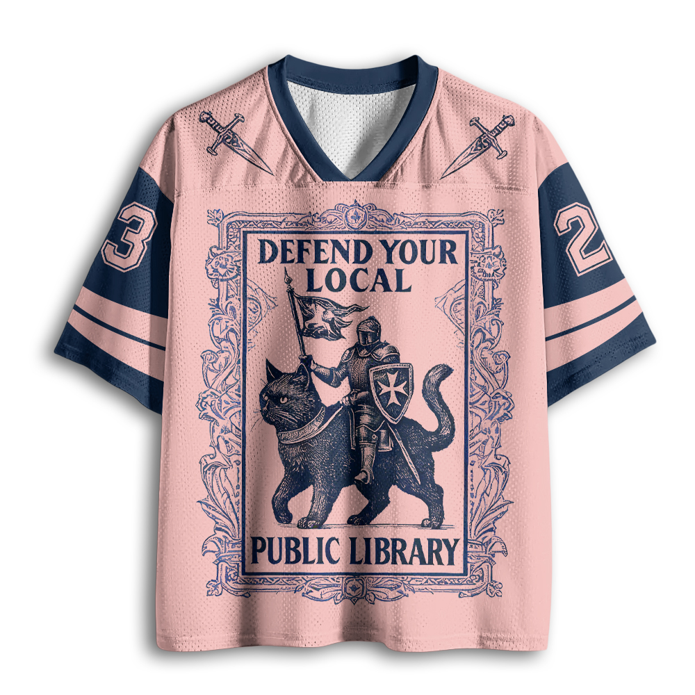 Baddiecat Defend Your Local Public Library Mesh Jersey