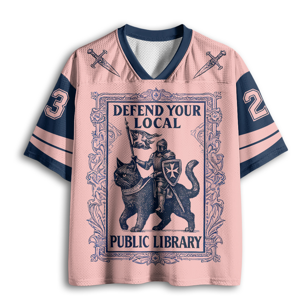 Baddiecat Defend Your Local Public Library Mesh Jersey