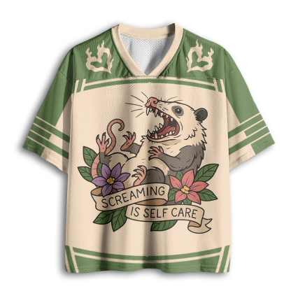 Baddiecat Screaming Is Self Care Mesh Jersey