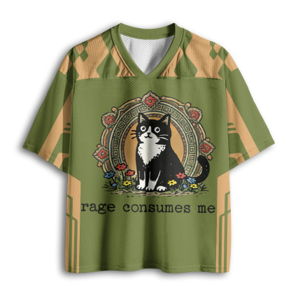 Baddiecat Angry Cat Mesh Jersey