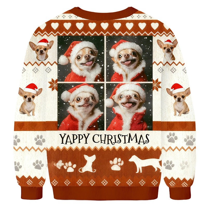 Baddiecat Yappy Christmas Christmas Ugly Sweatshirt